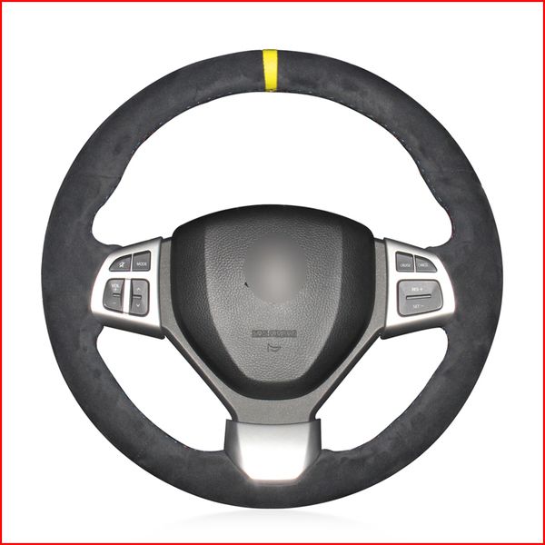 

black suede car steering wheel cover for suzuki swift sport 2012 2013 2014 2015 2016 2017 vitara s 2016 2017 2018 2019