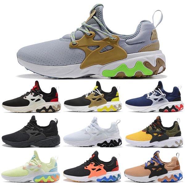 

2020 react presto running shoes psychedelic lava brutal honey rabid panda breezy thursday orange navy women mens trainer sports shoes 36-45, White;red