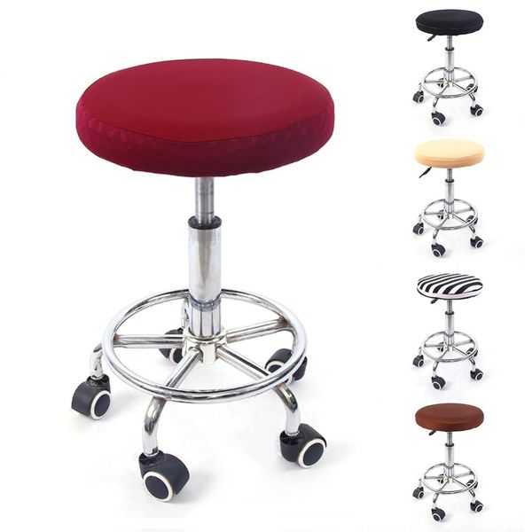 

round chair cover stretch elastic seat cover home chair slipcover round protector bar stool slipcover decor