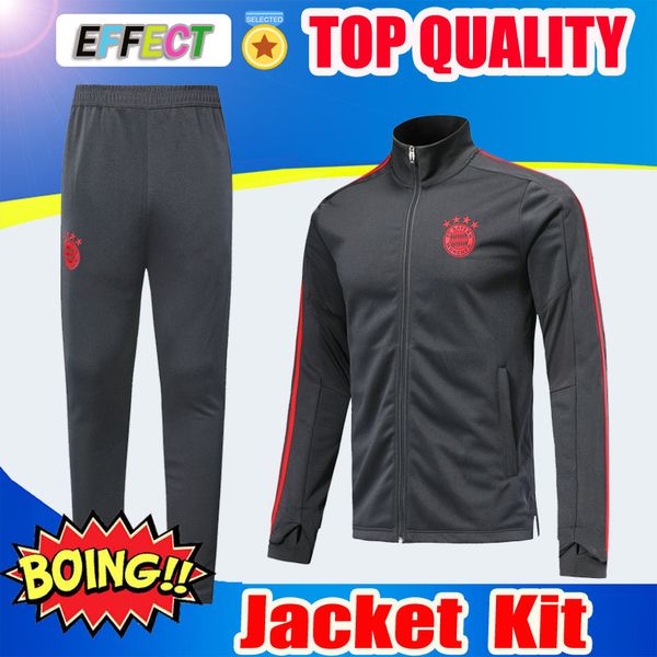 

Survetement 2019 Bayern Munich Jacket Kit 19/20 MULLER James LEWANDOWSKI Red Gray Long SLeeve Soccer Training Suit Football Shirts