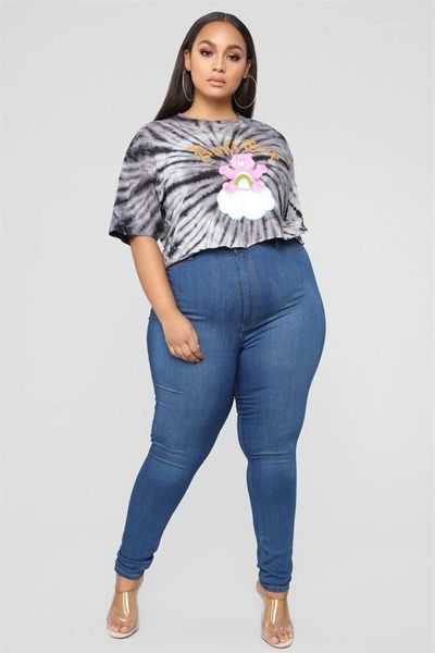 

4xl female clothing fashion style casual apparel womens summer designer tshirts crew neck short sleeve plus size, White
