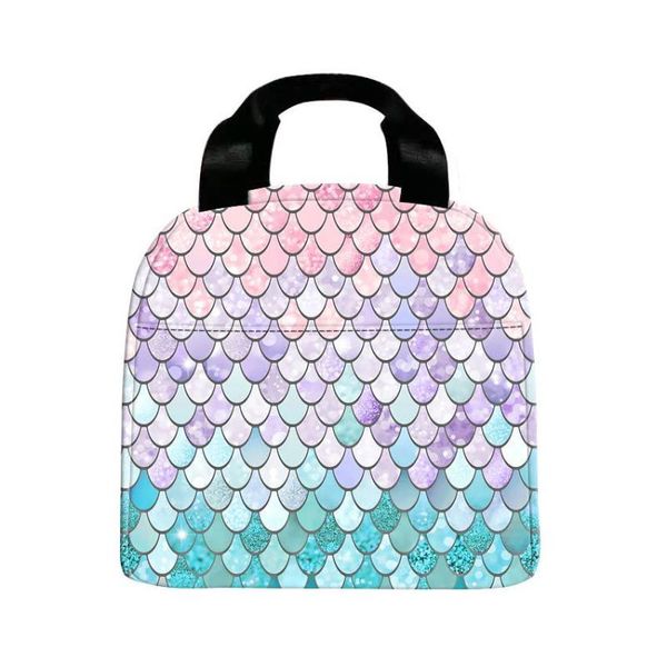 

large capacity portable insulation bag lunch box bag lunch aluminum foil thickened hand, Blue;pink