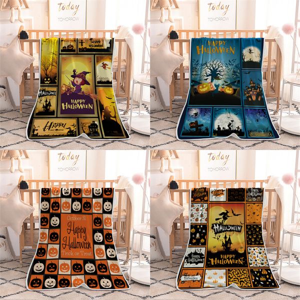 

halloween blankets 4 styles single plush digital printed air conditioner designer blanket kids pumpkins cloak cape shawl wrap ajy763
