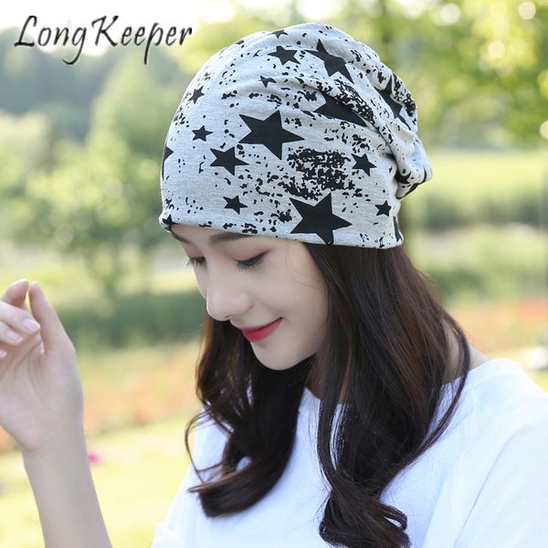 

long keeper women man hat cotton polyester cap beanies hat casual hats star chapeau spring autumn female fashion, Blue;gray