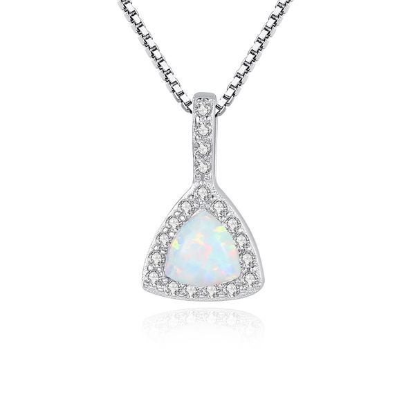 

jarry new design 925 sterling silver triangle pendant necklace for women party luxury cz exquisite choker three colors jewelry sn0143