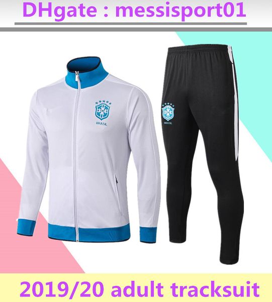 

2019/2020 brazil tracksuit soccer training suit tracksuit 19/20 chandal d.costa g.jesus p.coutinho marcelo brasil soccer jacket survetement, Black;yellow
