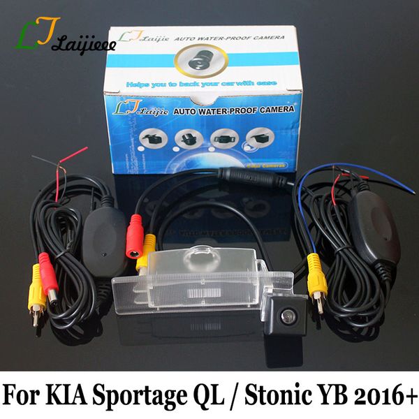 

for kia sportage ql stonic yb 2016~2019 wireless auto parking camera / rca aux interface hd ccd night vision car rearview camera