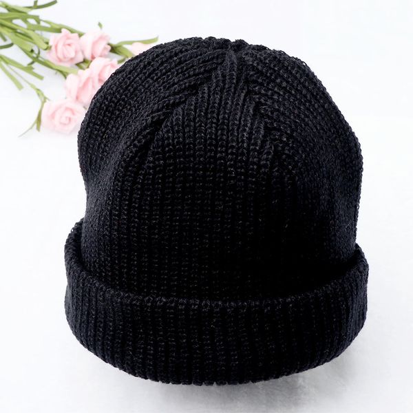 

winter hats for man woman retro dome beanies knitted solid hat autumn warm hat warmer bonnet short wool head cap knit cap