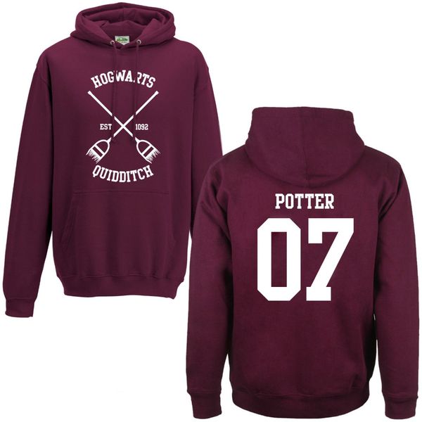 

hogwarts quidditch team hoodie - broomstick gryffindor potter hoody top, Black