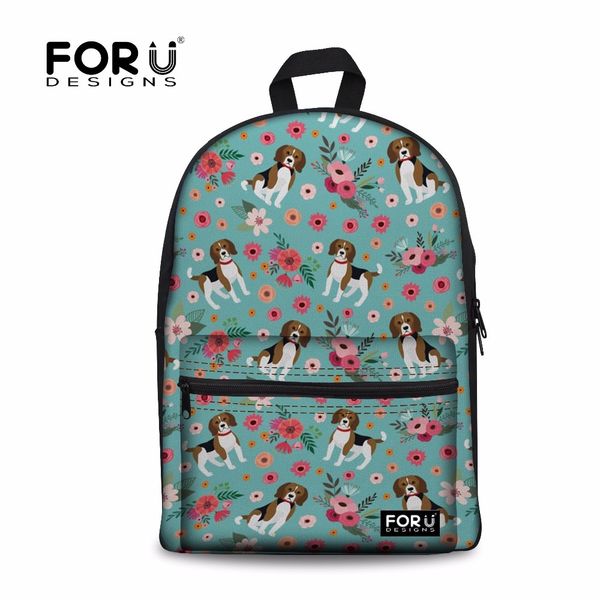 

forudesigns children schoolbags for girls primary school book bag sac enfant school bags beagle 3d printing backpack orthopedic t200514