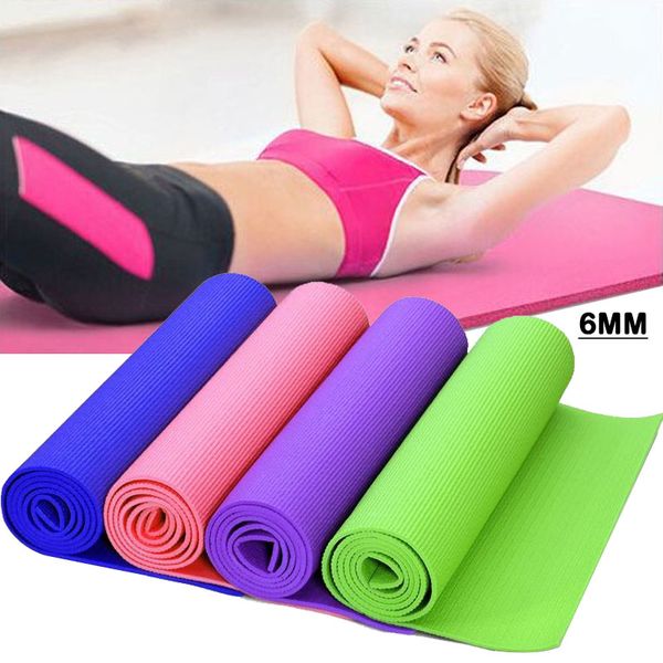 

yoga mat extra thick 173 x 61× 6cm non slip exercise/gym/camping/picnic pve comfort foam yoga mat for exercise and pilate