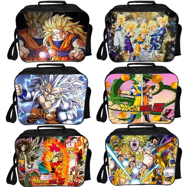 

new lunch bag goku men women boys girls school storage bags vegeta children beautiful picnic lunch container, Blue;pink