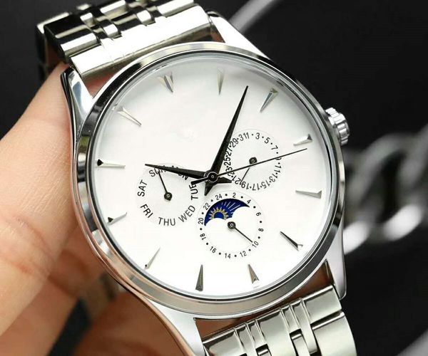 

AAA Luxury Mens Watch High Quality Top Brand Sports Men 316L Stainless Steel Rose Gold Silver Case Day Date Quartz Watches Wrist watch