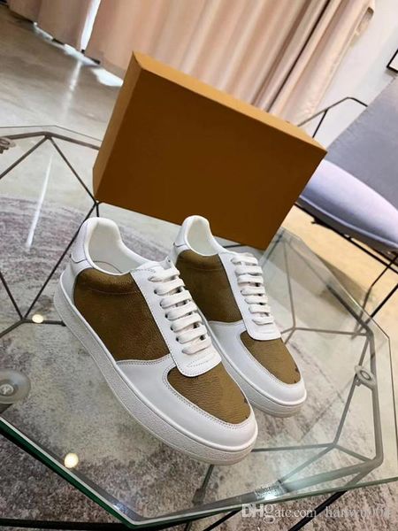 

designer men's flat trainer junior spikes orlato shoes sneaker lace-up crystal real leather running party wedding shoes gd190092707, Black