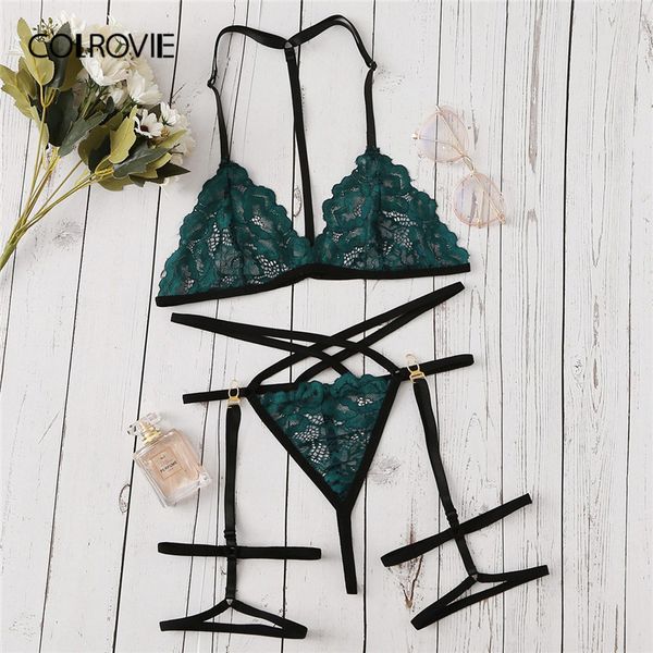 

colrovie зеленый harness подвязки кружева сексуальный intimates женщины белье установить прозрачное нижнее белье горячего бюстгальтера дамы, Red;black