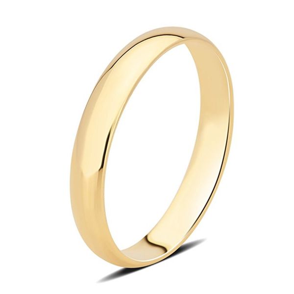

ainuoshi 14k solid white/yellow gold plain smooth ring classic wedding engagement men lovers promise shinning ring band jewelry, Golden;silver