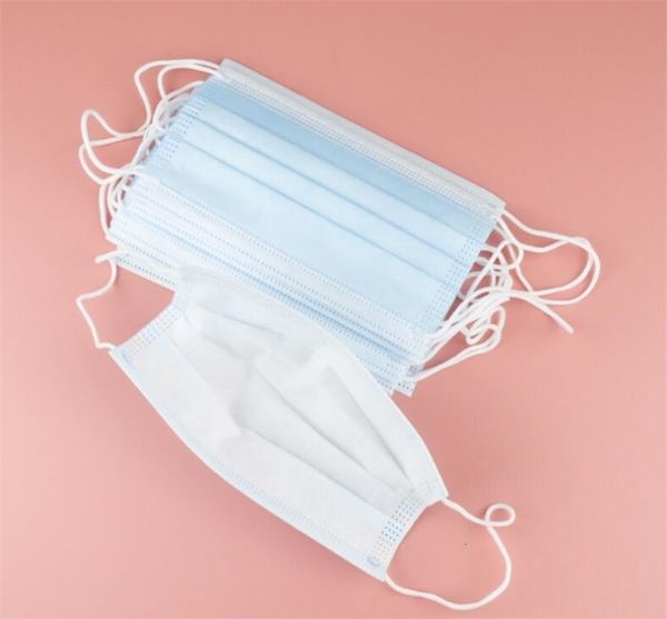 

dhl ship cdqt stock 50 1pcs set in non woven faoriginal disposal 3 layersfor gift mask black blue mf19