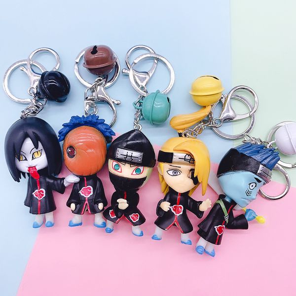 

2019 anime naruto keychain sasuke/itachi/orojimaru/pain/zetsu/deidara/deidara/konan key chain pendant keyring accessory, Silver