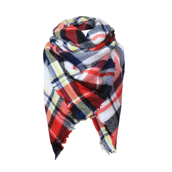 

womail women plaid blanket thick winter scarf tartan chunky wrap oversized fashion super fire elegant shawl cape m301210