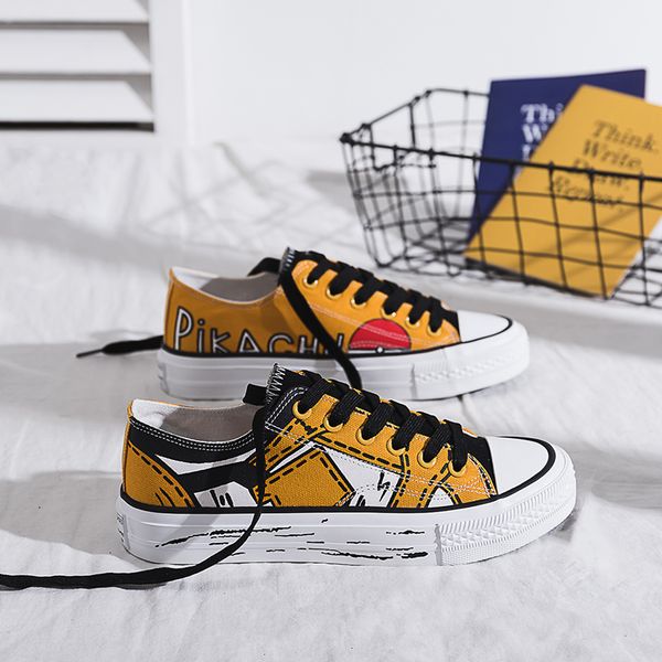 

new arrival men women casual shoes womens canvas shoes blue red white green classic mens casual shoes, Black