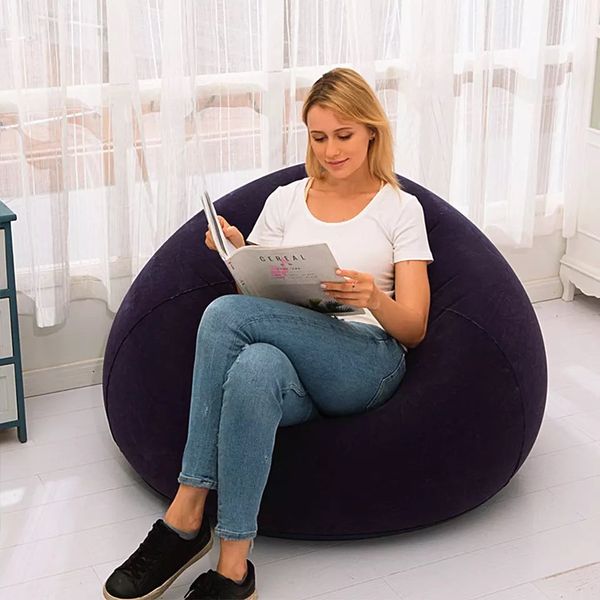 

large lazy inflatable sofa chairs pvc lounger seat bean bag sofas pouf puff couch tatami living room