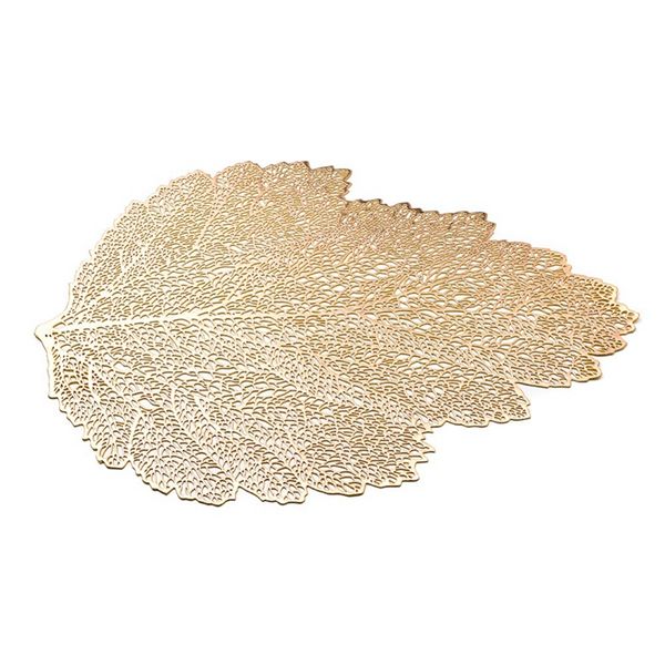 

4pcs placemat table mat simulation plant leaf pvc decorative table pad coasters home decoration