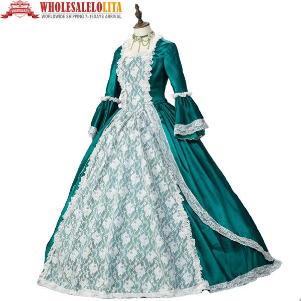 

colonial маскарад викторианский brocade зимний период отдыха платье платье театр steampunk костюм, Black;red