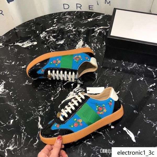 

2019 men sneakers fashion white luxury designeleather platform shoes flat casual party wedding shoes with box f01