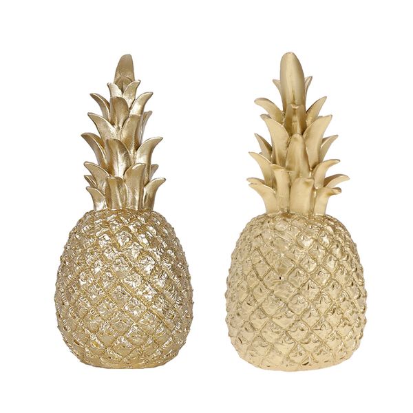 

2pcs resin pineapple ornaments figurine furnishing articles for home decor