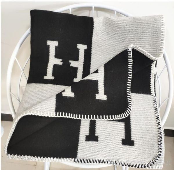

cashmere blanket h luxury original fashion brand blanket tags home baby sofa nap travel car fly scarf shawl letter warm aircraft blankets