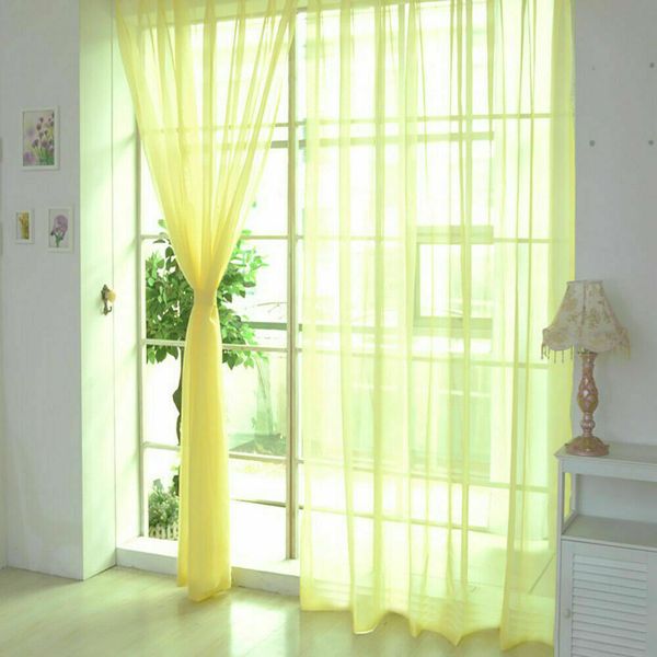 

tulle door window curtain drape panel sheer scarf valances divider sheer voile