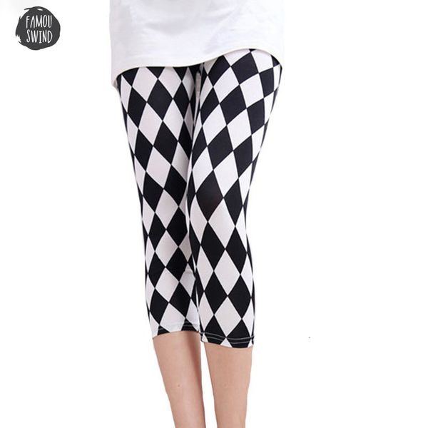 

leggings 2019 women capris high waisted floral printing polyester pants fitness ladys seventh elastic slim leggings, Black