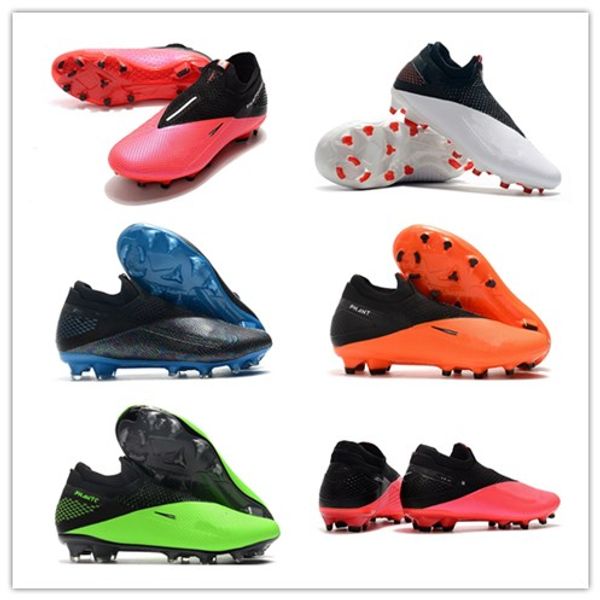 

new phantom vsn vision ii elite df fg 2 2s mens white pink green strike high ankle soccer cleats football shoes size us6.5-11