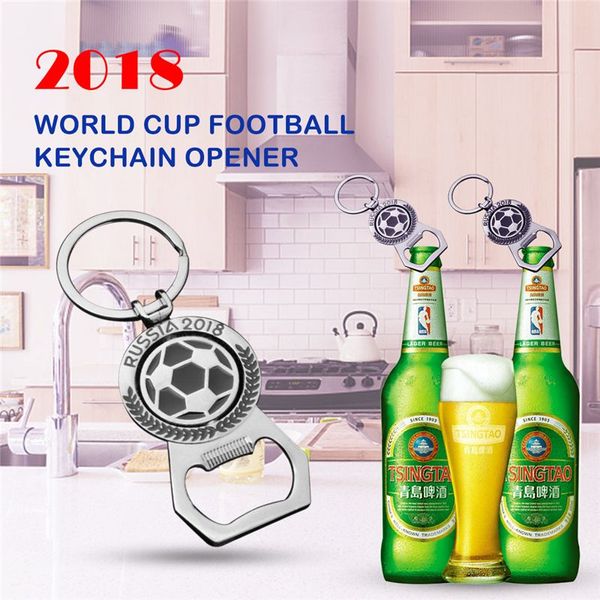 

2018 чемпионат мира по футболу брелок для бутылок rotary key chain beer bottle opener kitchen bar tool подвеска подарок, Silver