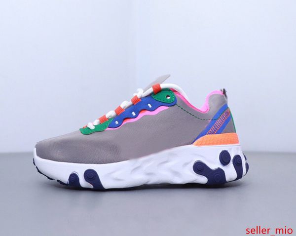 

2019 new react element 87 55 blue soles trainer children running shoes boy girl youth kid sport sneaker size 28-35