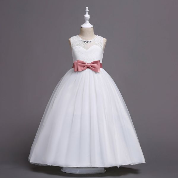 

evening girl dress long costume princess children kids bridesmaid ball gown girls lace dress wedding and party dresses for 4-14t, Red;yellow