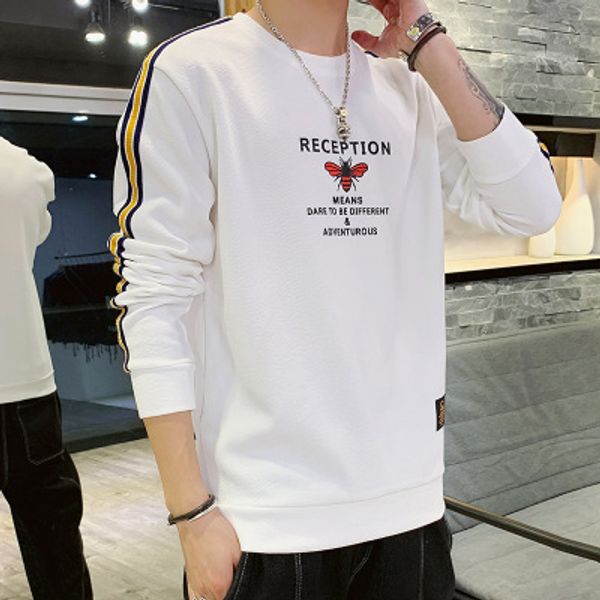 

mens brand long sleeve bottoming shirt youth animal print solid color clothes for boys 2020 spring and autumn new fashion, White;black