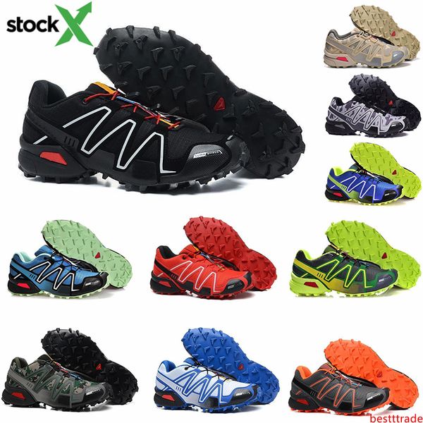 

2020 utility solomon speed cross 3 3s sneakers camo green triple s black racer blue grey iii cs trail run walking shoes trainer with stock x