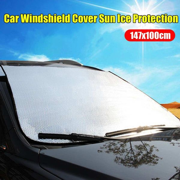 

autoleader 1pc 147x100cm car window sunshade front windshield cover snow ice protector frost sun shade protective