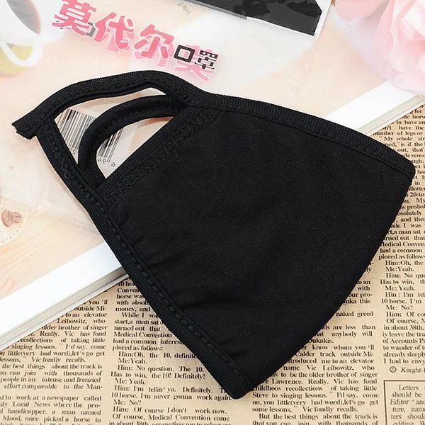 

black bilayer cotton mouth mask anti haze dust washable reusable double layer dustproof mouth winter warm mask