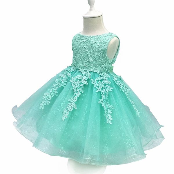 

girl lace bow birthday party princess dress for girls kids sleeveless tulle tutu wedding dresses children clothing 2-10 y bw197, Red;yellow