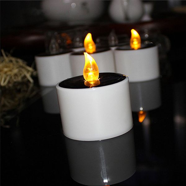 

new solar candles light flameless rechargeable led candles lights tea lamps for bar bedroom living room garden home decor tslm2