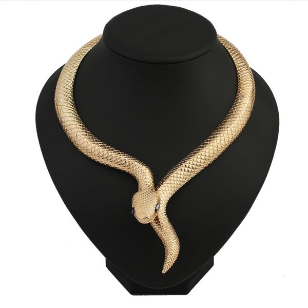 

exaggerated snake choker necklace for women silver punk choker gold statement necklace personalized jewelry women chokers gifts