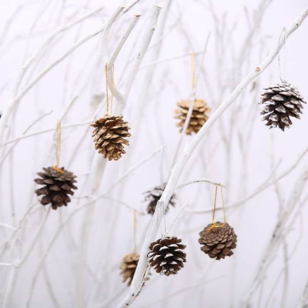 

creative wholesale christmas pine cones bauble xmas tree party hanging decoration christmas ornament 3-4cm party supplies