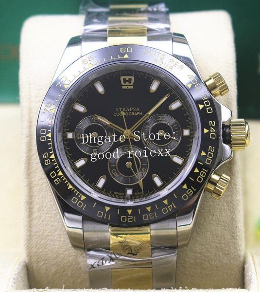 

selling mens automatic 2813 movement watch mens ceramic bezel cosmograph watches men 116503 steel gold 116508 sport crystal wristwatches, Slivery;brown