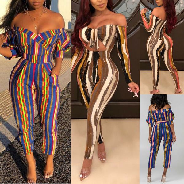

new women casual jumpsuit jumpsuit off shoulder casual loose sling, Black;white