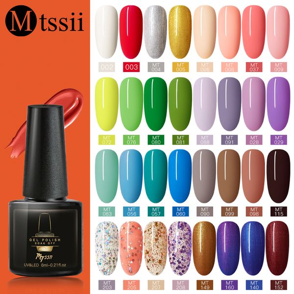 

mtssii 6ml gel polish set manicure semi permanent vernis coat uv led gel varnish soak off nail art nail polish, Red;pink