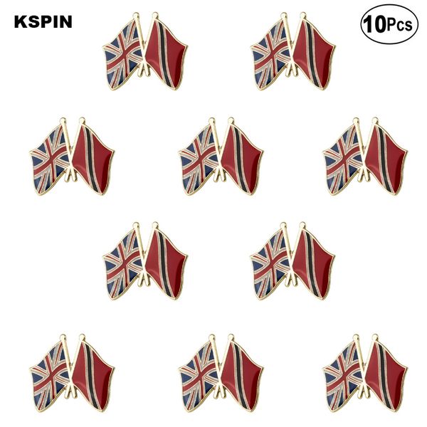 

uk & trinidad-tobago lapel pin flag badge brooch pins badges 10pcs a lot, Gray