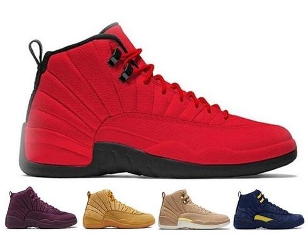 

2019 michigan xii mans basketball shoes sneakers red black taxi playoffs gamma blue grey sports running shoes for mens us 5.5-13