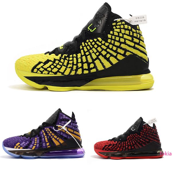 

17s basketbal shoes for men original designer sneakers &nbsplebron 17 xvii purple yellow gold glow in dark mvp bhm oreo us size 7-12